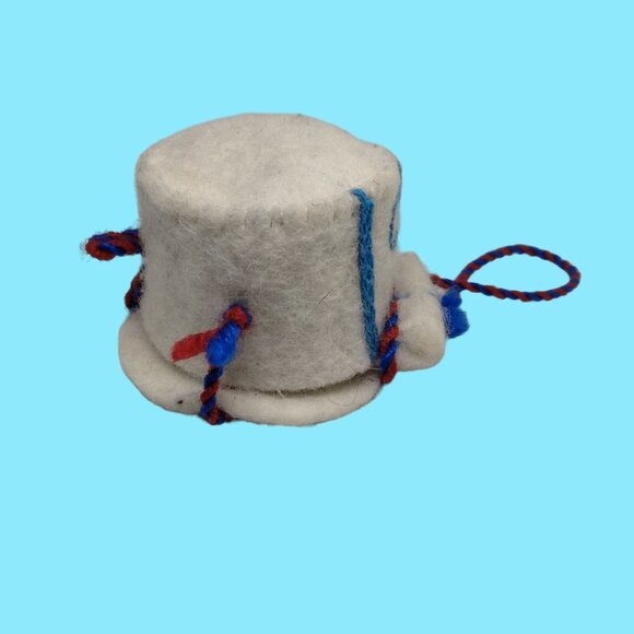 Bandleader Doll Hat Cap White Felt Miniature - Picture 3 of 8